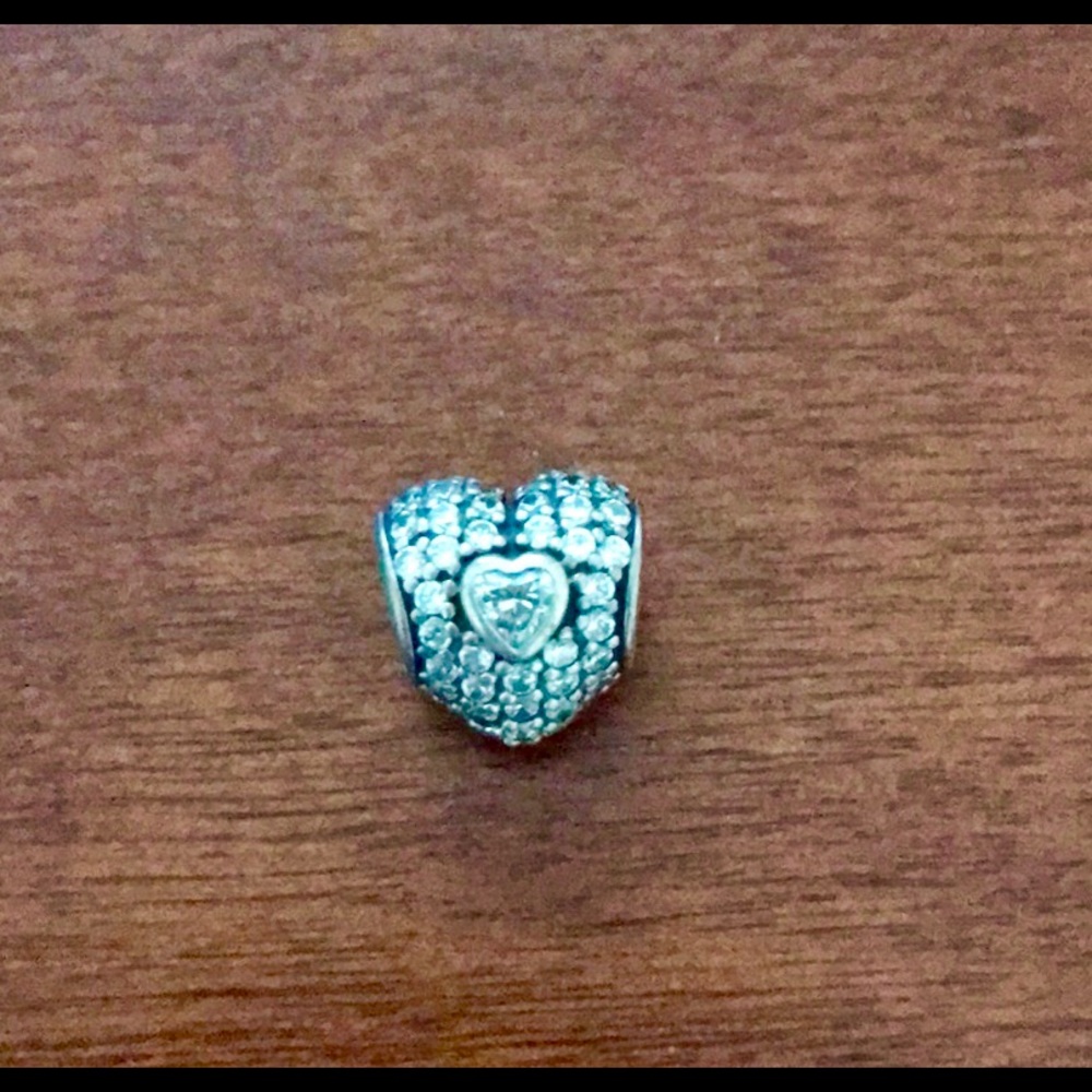 Pandora Crystal Heart Charm
